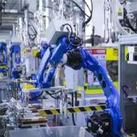 Yasawa GP180-120 lengan Robot industri, 6 sumbu 120kg muatan dengan pegangan Robot panduan Rail Dress Pack untuk solusi palletisasi