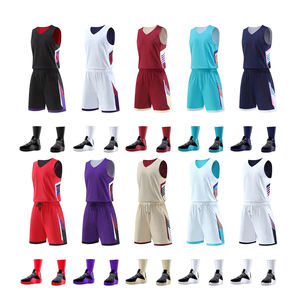 Новые баскетбольные формы для команд с индивидуальным дизайном и вашим логотипом, быстросохнущие, сетчатые, с вышивкой, двусторонние, для юношеских команд - Product Image 1