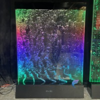 Panneau acrylique contemporain étanche à prix abordable, taille personnalisable, décoration avec lumières LED changeantes, thème vie marine