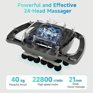 Pistolet de massage à percussion portable à 24 têtes, best-seller <span class=keywords><strong>Amazon</strong></span>, silencieux, rechargeable, pour le corps - Product Image 2