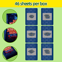 Jeu de société de planification d'événements romantiques haut de gamme, motif diamant bleu royal de luxe, 46 cartes à gratter pour une soirée romantique