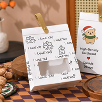 Bolsas de Papel Kraft Personalizadas con Ventana Transparente para Empacar Galletas y Pan, con Impresión de Marca