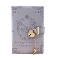 Carnet de notes exquis avec serrure à combinaison en forme de cœur, motif papillon, haut de gamme et esthétique, parfait