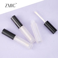 Combo de tubes de gloss transparents givrés de 3 ml, 4 ml et 16 ml, contenants ronds vides pour rouge à lèvres liquide avec capuchon métallique argenté ou doré