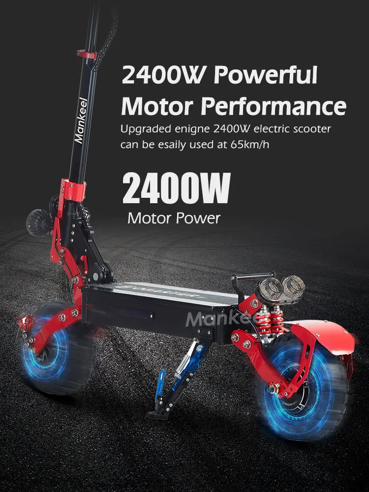 2400W 48V Folding Wheel Wide Tire 65Mph 5600w Scooter Wholesale Fat Tire Seat 3200W Off Road Electric Scooter