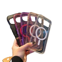 Coques de téléphone de luxe magnétiques en TPU+PC avec paillettes brillantes pour Google 10 Pro/XL/9A/8A/8Pro/9Pro/10Pro, coque transparente