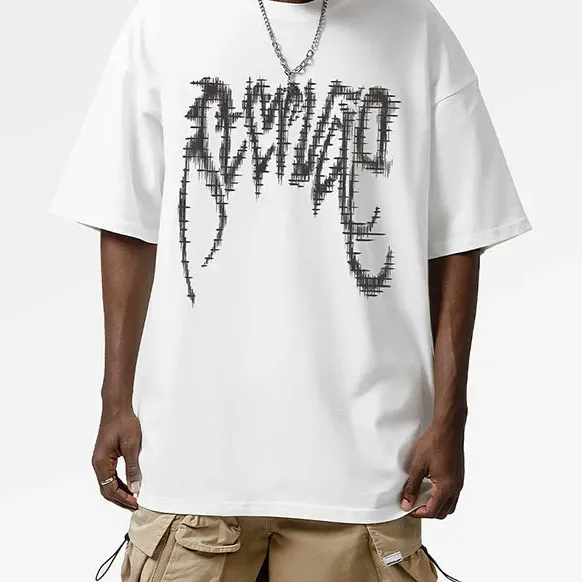 2023 boy Unisex amerikan kadın baskılı tişört erkekler gevşek ağır pamuk kısa kollu Hip Hop çift erkek T-Shirt