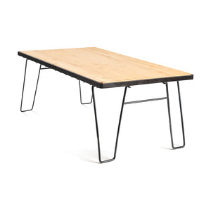 Mesa de Camping de Doble Capa de Bambú y Aluminio con Rejilla de Malla Extraíble, Plegable, para Barbacoa/<span class=keywords><strong>Picnic</strong></span> al Aire Libre, <span class=keywords><strong>Tipo</strong></span> Hierro Metálico - Product Image 2