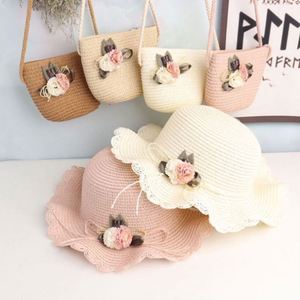 New Summer Beach Children <b>Straw</b> Bag Mini Fanny Pack Kids Shoulder Bag and <b>Straw</b> <b>Hat</b> Kids Sun <b>Hat</b> - Product Image 5