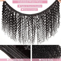 Extensiones de Cabello Humano Virgen Brasileño con Ondas al Agua, Extensiones de Cabello Humano con Ondas al Agua Sin Procesar
