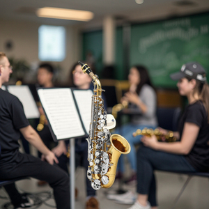 B-giai điệu cao tần Saxophone cho thương mại nước ngoài nhỏ uốn cong gió cụ cho người mới bắt đầu dành cho người lớn hiệu suất của nhà sản xuất - Product Image 3
