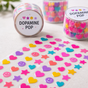 Ruban Washi Transparent PET Découpé sur Mesure avec Motifs Cœur, Étoile et Sourire pour Bullet Journal, Décoration Guka et Projets DIY - Product Image 3