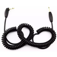 Câble de microphone pour instrument électrique, guitare, 24AWG OFC, faible bruit, prise plaquée or 14 pouces, interrupteur silencieux mono, jack PVC 6,5 mm