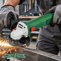 Meuleuse d'angle professionnelle industrielle filaire à moteur brossé 115 mm 220 V à vitesse variable avec interrupteur à glissière pour le ponçage et le conditionnement des surfaces
