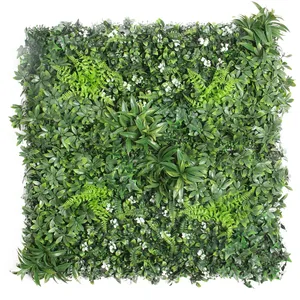 GW-06Anti-UV Plastic High Quality Artificial Hedge Boxwood Panels Green Plant Vertical Garden Wall For Indoor Outdoor Decoration