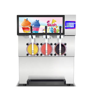 เครื่องทำน้ำแข็งปั่นแบบสามถังขนาดใหญ่สำหรับธุรกิจ  เครื่องทำเครื่องดื่มแช่แข็ง <span class=keywords><strong>3</strong></span> ถัง  เครื่องทำน้ำแข็งปั่นมาร์การิต้า - Product Image 1