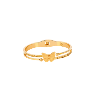 สร้อยข้อมือแฟชั่นดีไซน์ผีเสื้อ ชุบทอง PVD สแตนเลส 316L ปรับขนาดได้ - Product Image 2