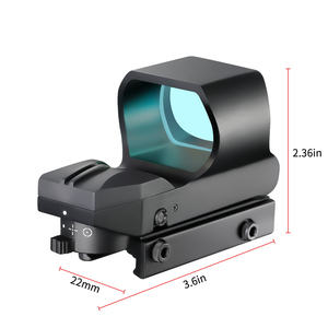 20mm Mount Aluminum Reflex Red Dot <strong>Scope</strong> with 4 Reticle Waterproof Holographic Optic Absolute Co-<strong>Witness</strong> Laser Sight - Product Image 3
