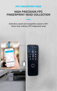 חכם רים מנעול app WIFI invisible IP65 עמיד למים חיצוני טביעות אצבע מתכת שער נעילת מקשי כרטיס דלת מנעול - Product Image 3