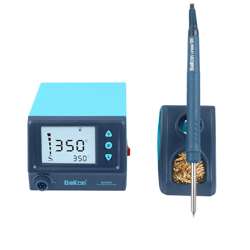 Bakon BK969D Large Screen Digital Display 60W Motherboard Repair Soldering Station with T12 Heating Core