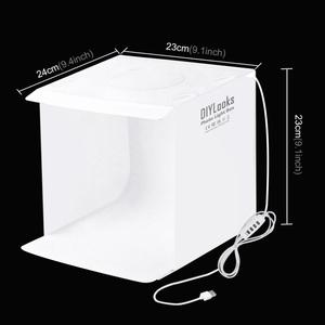 Kit de Estúdio Fotográfico Portátil com Painel LED de 23cm em PVC, Tenda de Iluminação para Fotos com <span class=keywords><strong>6</strong></span> Fundos Coloridos - Product Image 2