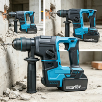Marteau perforateur sans fil à haute puissance et poignée anti-vibrations pour travaux de maçonnerie et de construction