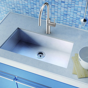 Robinet de cuisine en acier inoxydable 304 style simple, couleur brossée, avec douchette extractible 316 KM7020S - Product Image 5