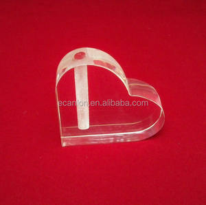 Vases à fleurs en <span class=keywords><strong>tube</strong></span> de table de mariage Art Déco en acrylique transparent personnalisé avec couvercle et base orange - Product Image 5