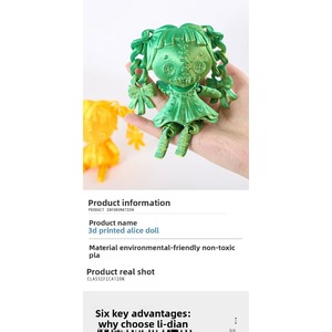 Alice Horror Doll Internet Celebrity Series 3D Printed Twin-Tail Girl Cute Model Ornament Decor Gift Toy for Kids - Product Image 6