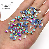 Strass à dos plat de haute qualité CY, cristaux AB en vrac pour nail art, vêtements, chaussures, couture, bricolage, vente en gros