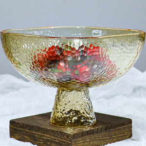 Contenitore Vintage per Caramelle e Frutta, Piatto in Vetro con Piedistallo Alto, Decorazione Creativa per Soggiorno, Prezzo di Fabbrica - Product Image 4