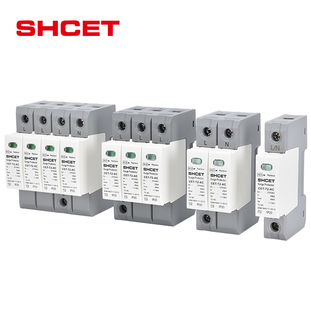 Dc Ac SPD Surge protection Devices lightning 20ka 40ka T2 1P 2P 3P 4P 500V 600V 800V 1000V 1200V 385V 220V Pv Solar System