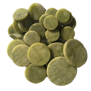 Jade Round <b>Under</b> Eye Pads 4-5mm Thickness For <b>Eyelash</b> Extension Tools Crystal Green Color Natural Stone Material - Product Image 2