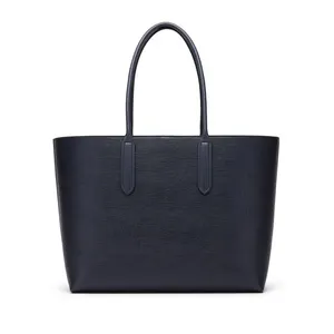 Manufacturer Classy Designers Grain Leather Women Tote Bag Large Capacity Internal Slip Pocket Laptop Handbags For Women