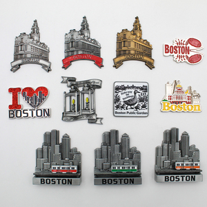 Aimant de réfrigérateur en métal personnalisé de la ville de Boston en gros, cadeau personnalisé, aimant de réfrigérateur en alliage de zinc avec drapeau américain pour les souvenirs de <span class=keywords><strong>voyage</strong></span> aux États-Unis - Product Image 6