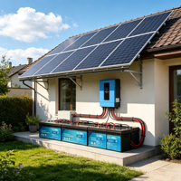 Sistem Penyimpanan Energi Pembangkit Listrik Tenaga Surya PV Off-Grid 130 kW 220V Kit Atap Rumah untuk Pasokan Daya AC