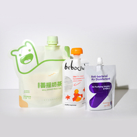 Pochette liquide en plastique biodégradable debout sacs d'emballage de boisson de shampooing de jus sac de poche de bec Doypack