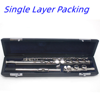 Good Quality C Tone Closed Hole Nickel Plated 16 Holes Left Handed Flute WoodWind Instrument