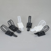 Sangles réglables avec clip en nylon PA66 ignifuge 94V-2 certifié ROHS, clips de gestion de câbles autocollants