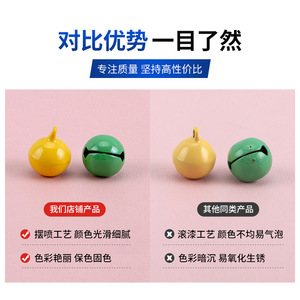 Painted <b>Candy</b> Color Pet Round Bell 18mm Zinc Alloy DIY Keychain Christmas Ornament Metal Bell - Product Image 5