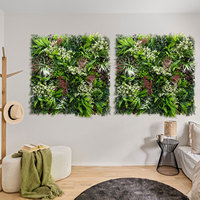3D Kunststoff Künstliche Pflanzenwand-Platte für Vertikales Grün Dschungel-Design Thanksgiving Weihnachtsdekoration Innen- und Außenbereich