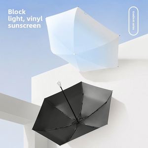 Sombrilla Manual Plegable de 6 Varillas con Protección Solar UPF, Diseño Compacto de Bolsillo, Doble Uso para Días Soleados y Lluviosos - Product Image 3