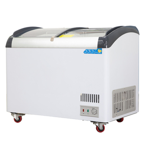 Congélateur vitrine commercial OEM/ODM à double porte coulissante pour crème glacée, corps extérieur personnalisé, publicité de marque, réfrigérateur coffre - Product Image 1