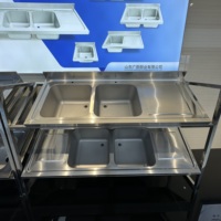 Évier commercial en acier inoxydable à prix usine, avec un trou pour montage sur table/comptoir, fabrication de qualité