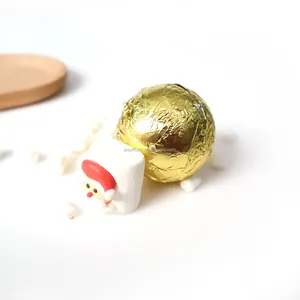 OEM 초콜렛 제조자 주문 개인 상표 코코아 버터 초콜렛 공 아버지 크리스마스 마시맬로 초콜렛 폭탄