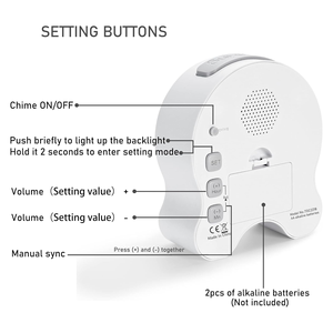 Tiếng Anh Pháp Đức Nguyên Tử Đồng Hồ Nói 5 Bộ Báo Động Riêng Biệt Nói Tiếng Anh Dễ chịu Nam Hoặc Nữ Giọng Nói Có Thể Chuyển Đổi - Product Image 3