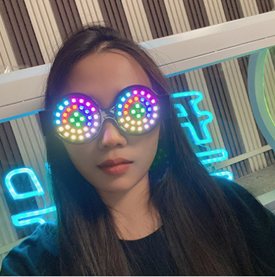 Colorful LED Light Glasses Electric Music Festival DJ Playing Disc Performance Glasses Laser Glasses