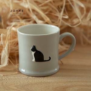 JOYYE Unique Creativity Adorable Animal Pattern Juego de tazas de café de cerámica Gato, perro y pata Diseño de impresión Taza en relieve personalizada - Product Image 2