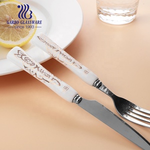 Dao kéo thiết lập với gốm sứ xử lý gương đánh bóng nhà bếp ngã ba khách sạn Phương Tây thực phẩm dao đồ ăn muỗng cho quà tặng - Product Image 3