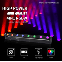 Projecteur de lumière à tête Mobile, éclairage DMX512 de scène LED 8x12W couleur RGBW